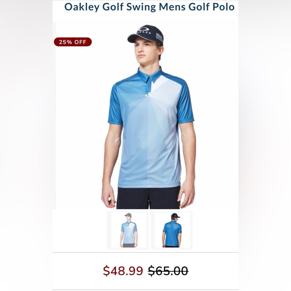 Oakley Blue and Gray Polo Shirt
